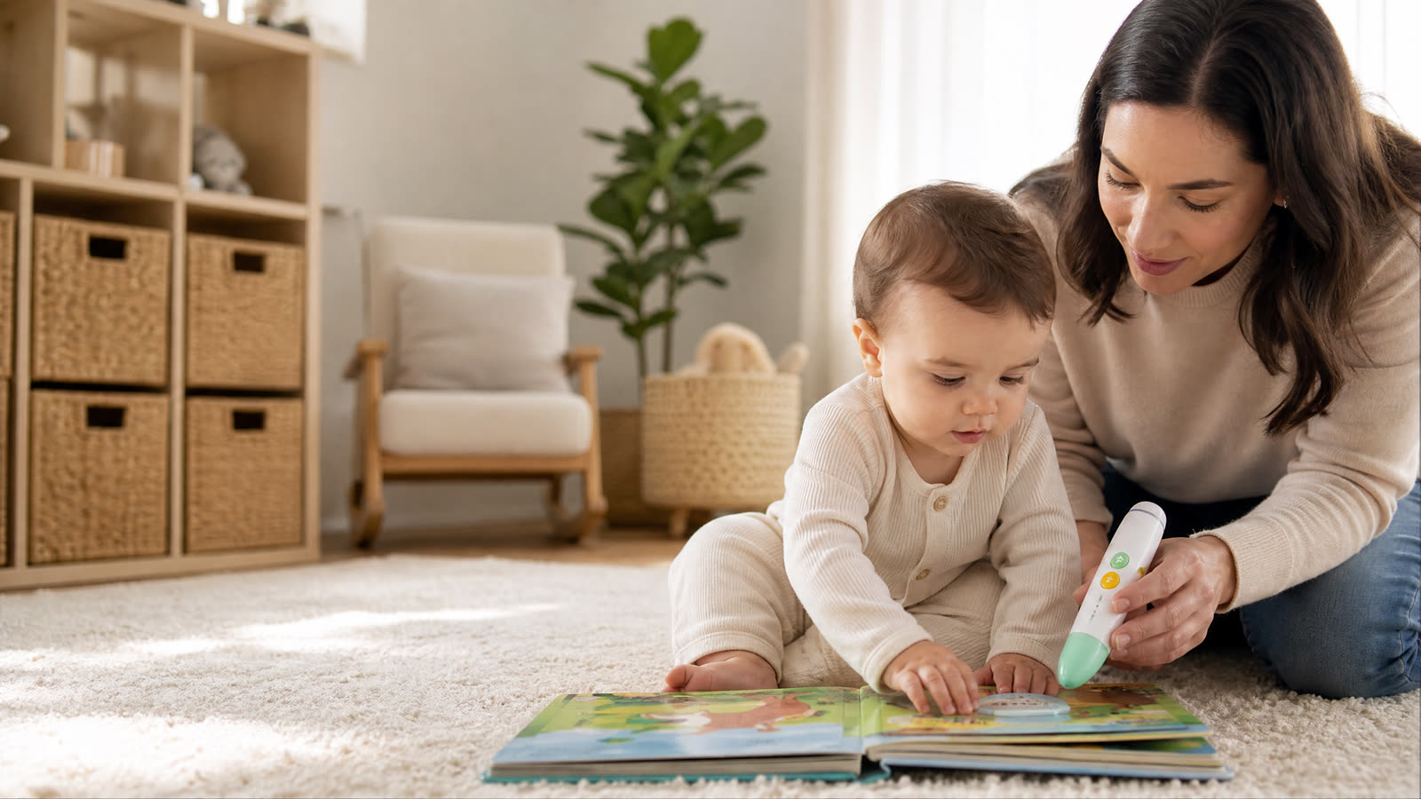 Is a Reading Pen and Talking Picture Book Suitable for a 12- to 18-Month-Old for Independent Use?