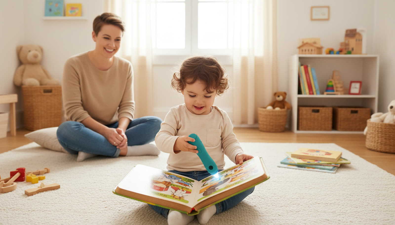 Is a Reading Pen and Talking Picture Book Suitable for a 2-Year-Old for Independent Use?