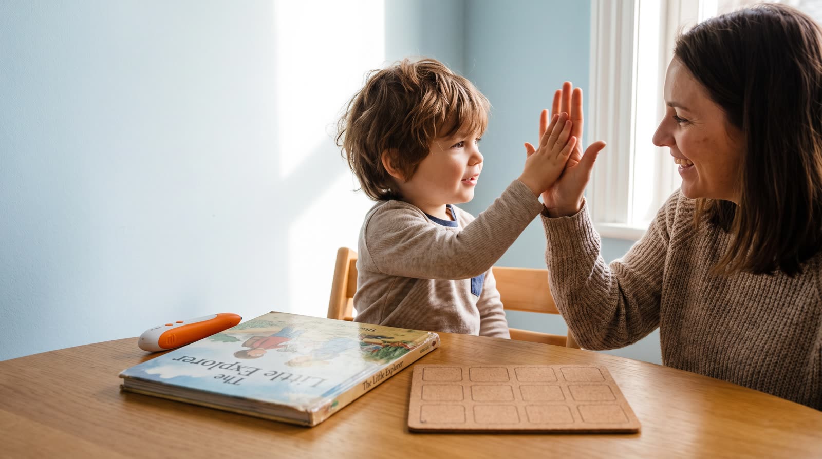 How can parents make parent-child reading more interactive using a reward chart?