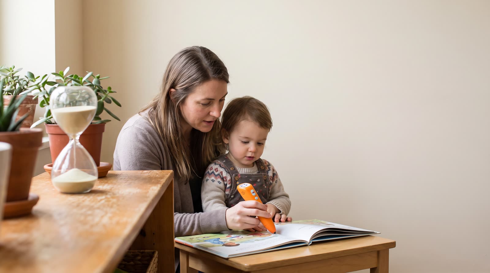 How can parents use reading pen books in a kindergarten classroom for a 10-minute learning break?