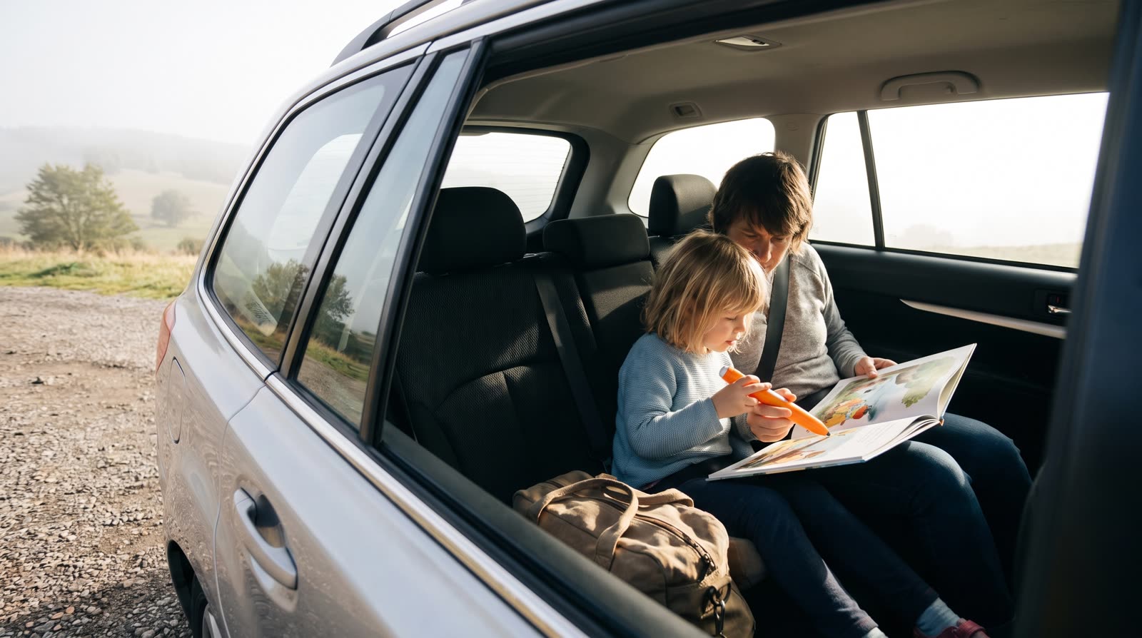 How can parents use reading pen books in the car for a 10-minute learning break?