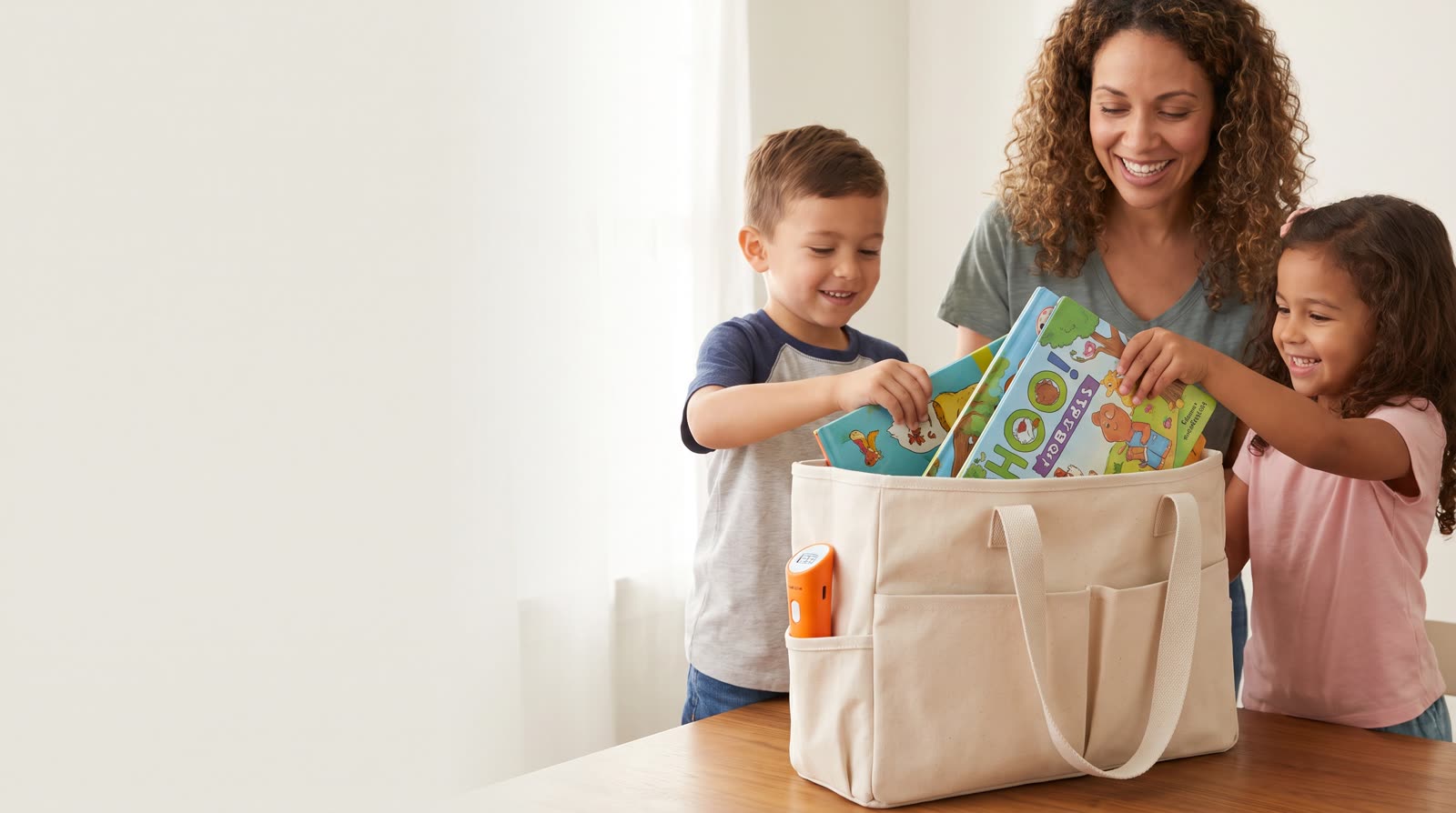 How do I transport a book set shared by multiple children?