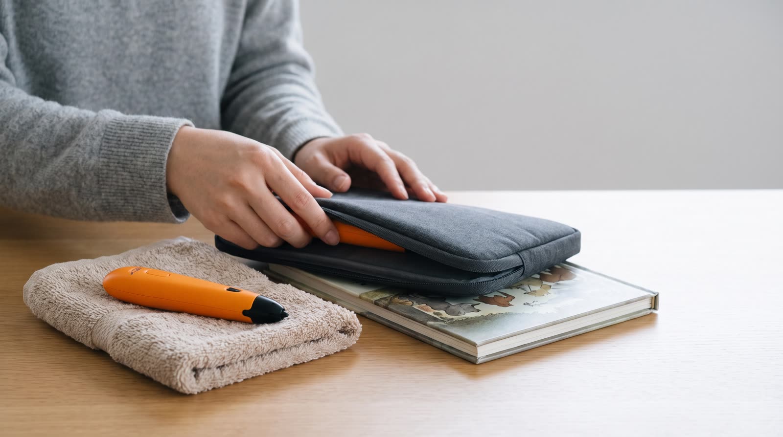 How do I transport a reading pen after a spill?