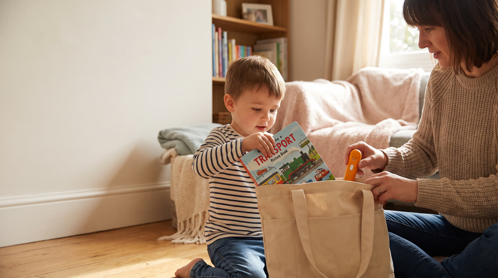 How do I transport talking picture books after daily use?