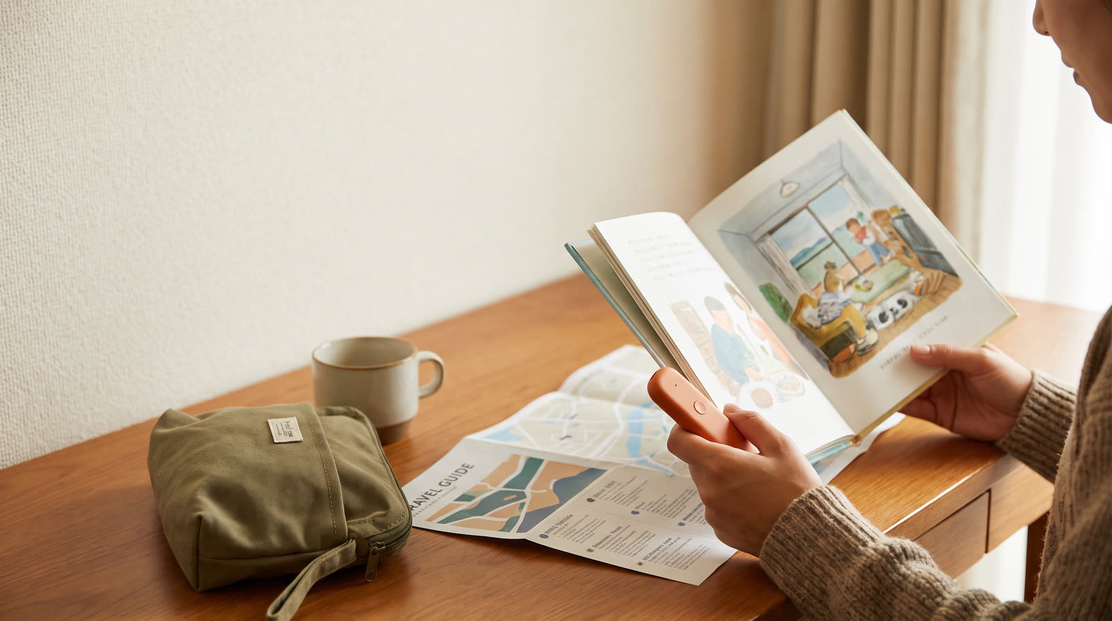 How do I update a reading pen after travel?