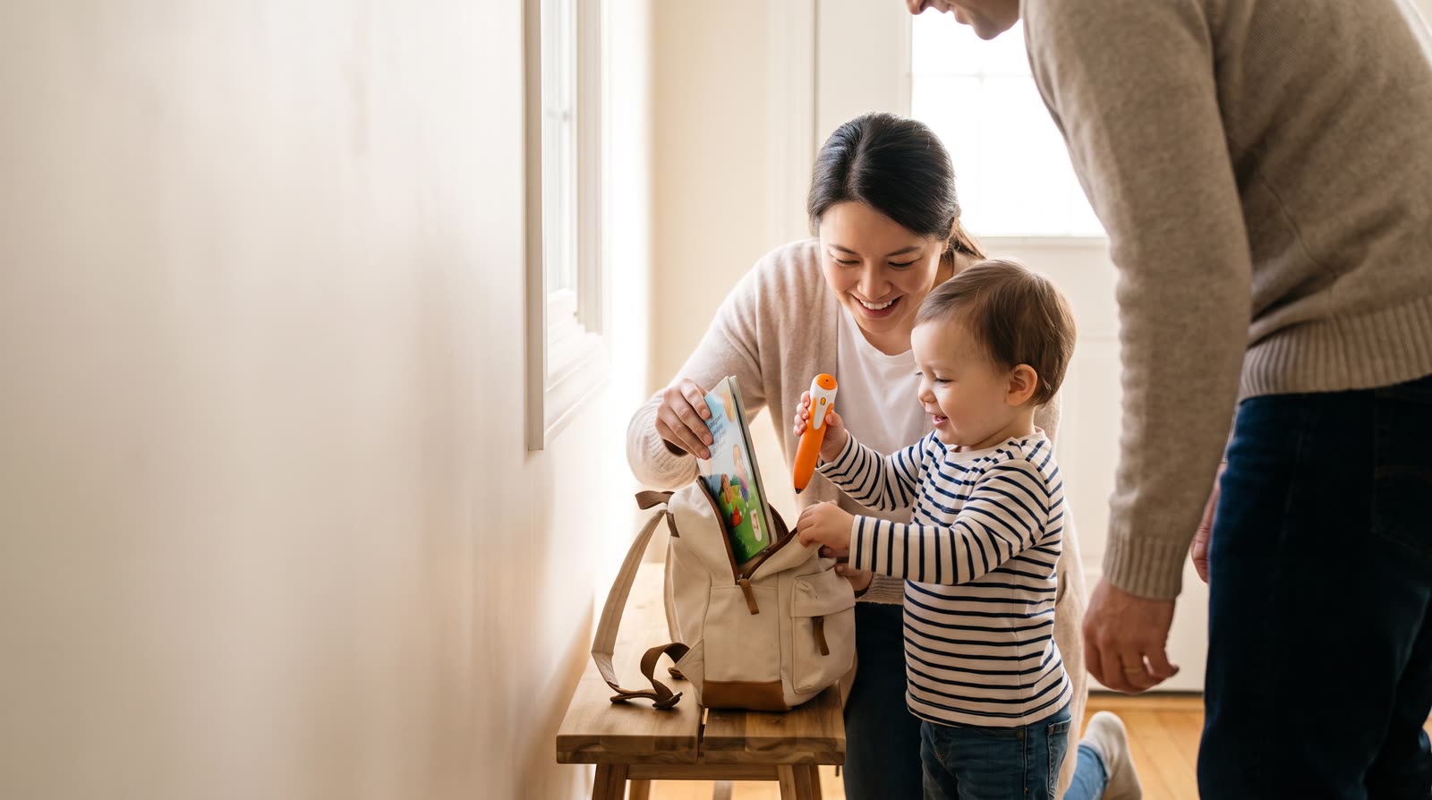 Is a reading pen and talking picture book set a good first day of preschool gift for a 2-year-old?