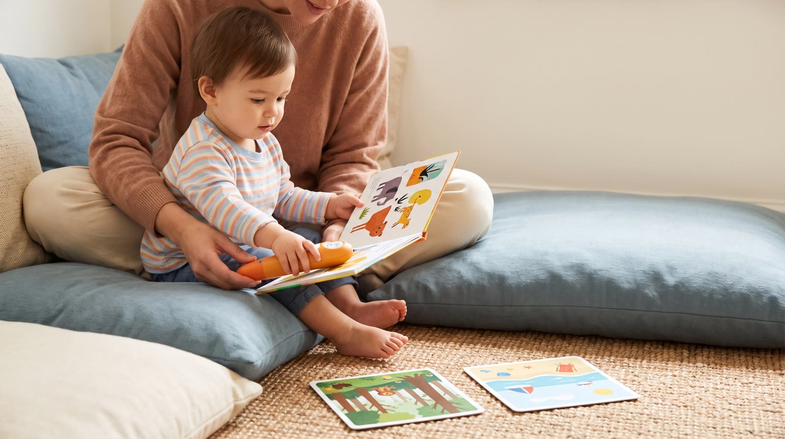 Is a reading pen with short interactive activities suitable for children with bilingual language exposure?