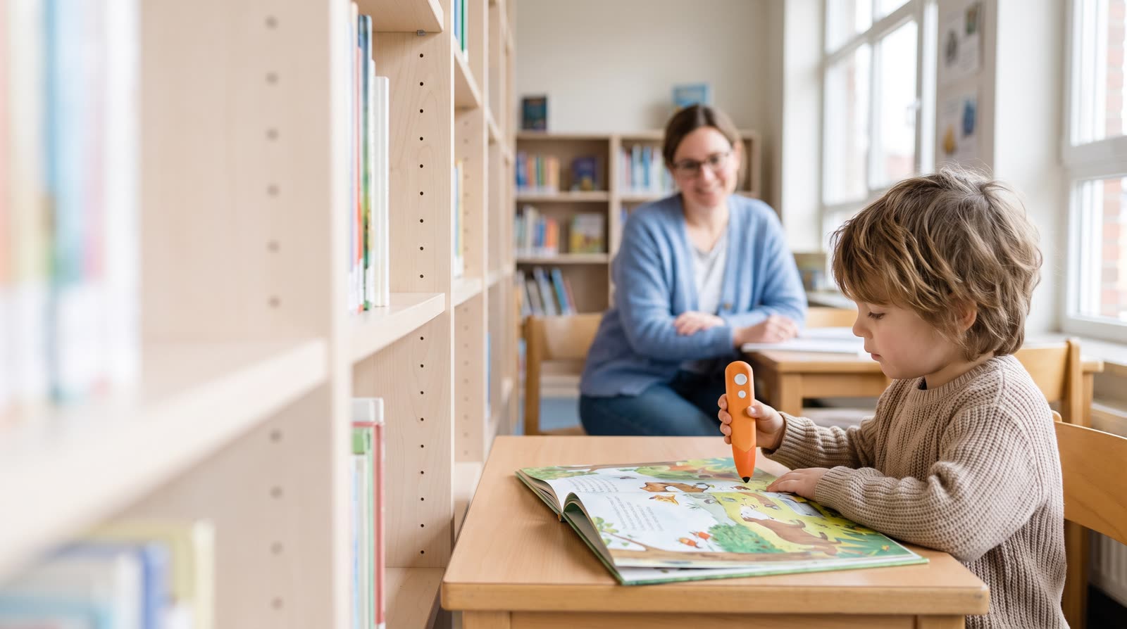 Is a reading pen with simple touch controls suitable for children with dyslexia or early reading difficulty?