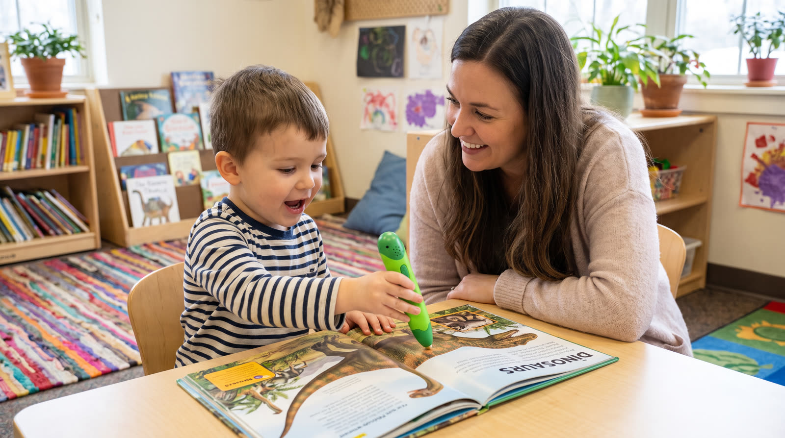 Which Talking Picture Books about Dinosaurs and Science Are Most Engaging for Preschoolers?