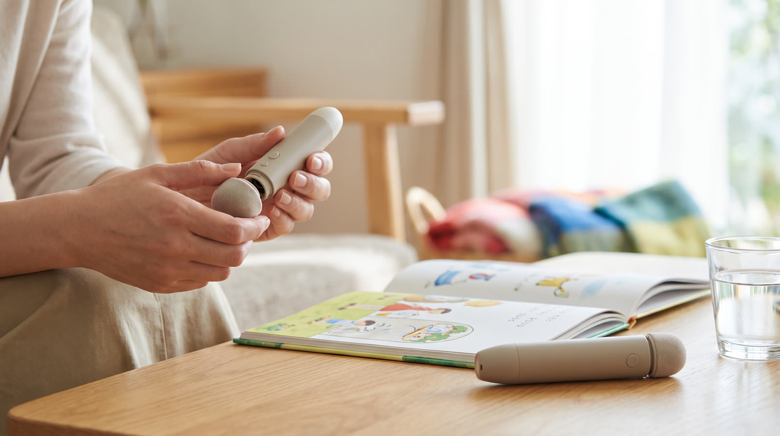 Is A pen with a detachable lanyard Safe for a child with sensitive hearing?