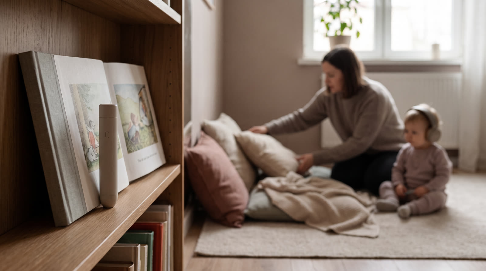 Is A rechargeable reading pen Safe for a child with sensitive hearing?
