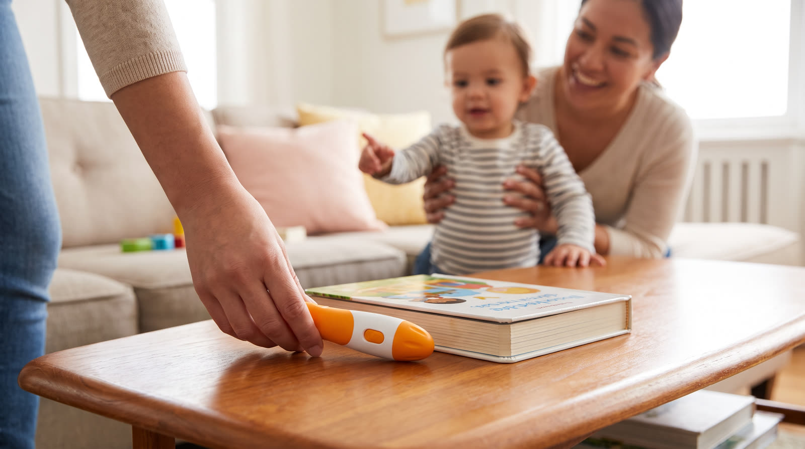 Is A reading pen with a small speaker Safe for a toddler who mouths toys?