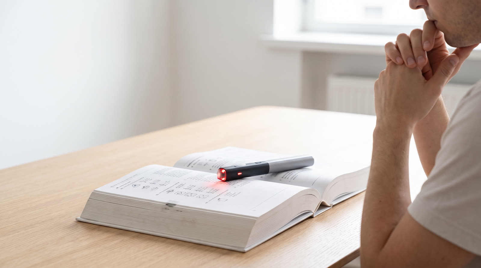 How Do I Fix a Reading Pen That keep flashing a warning light when touching words?
